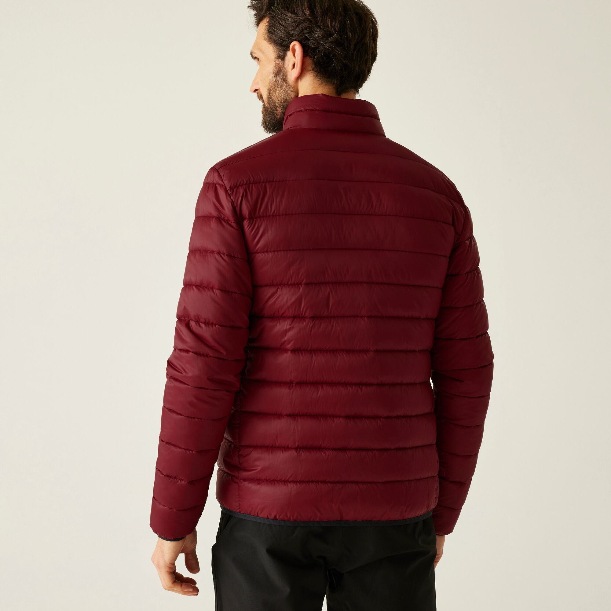 Kurtka męska przejściowa ocieplana pikowana Marizion Burgundowy