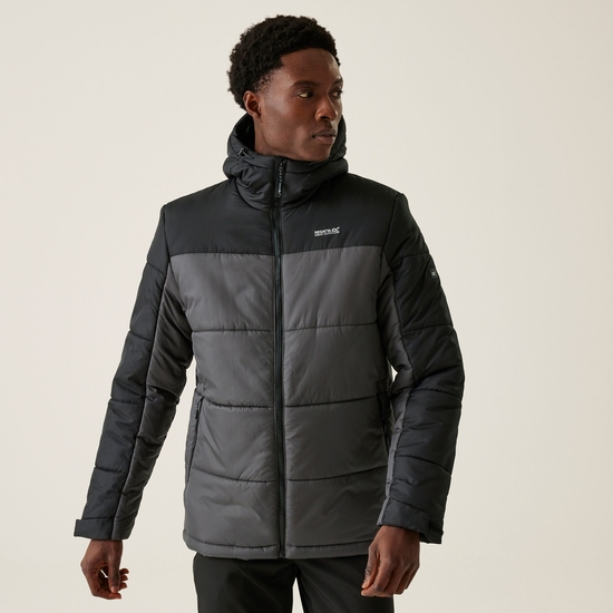 Men's Nevado VII Insulated Padded Jacket Black Dark Grey