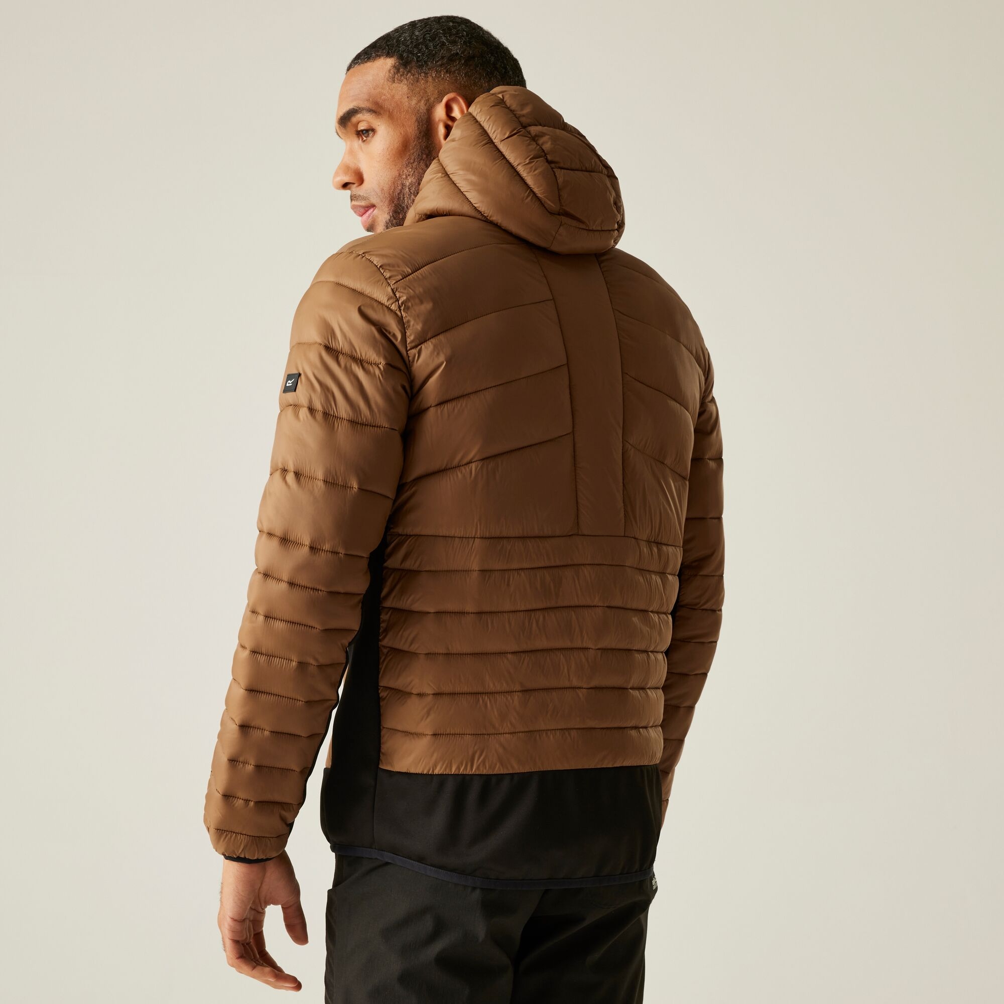 Regatta Kurtka męska hybrydowa Leedre z kapturem Brązowy