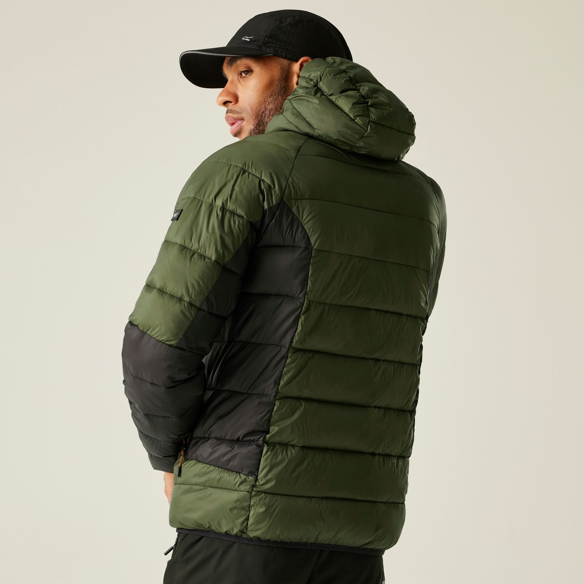 Kurtka męska przejściowa ocieplana Dalent z kapturem Zielony