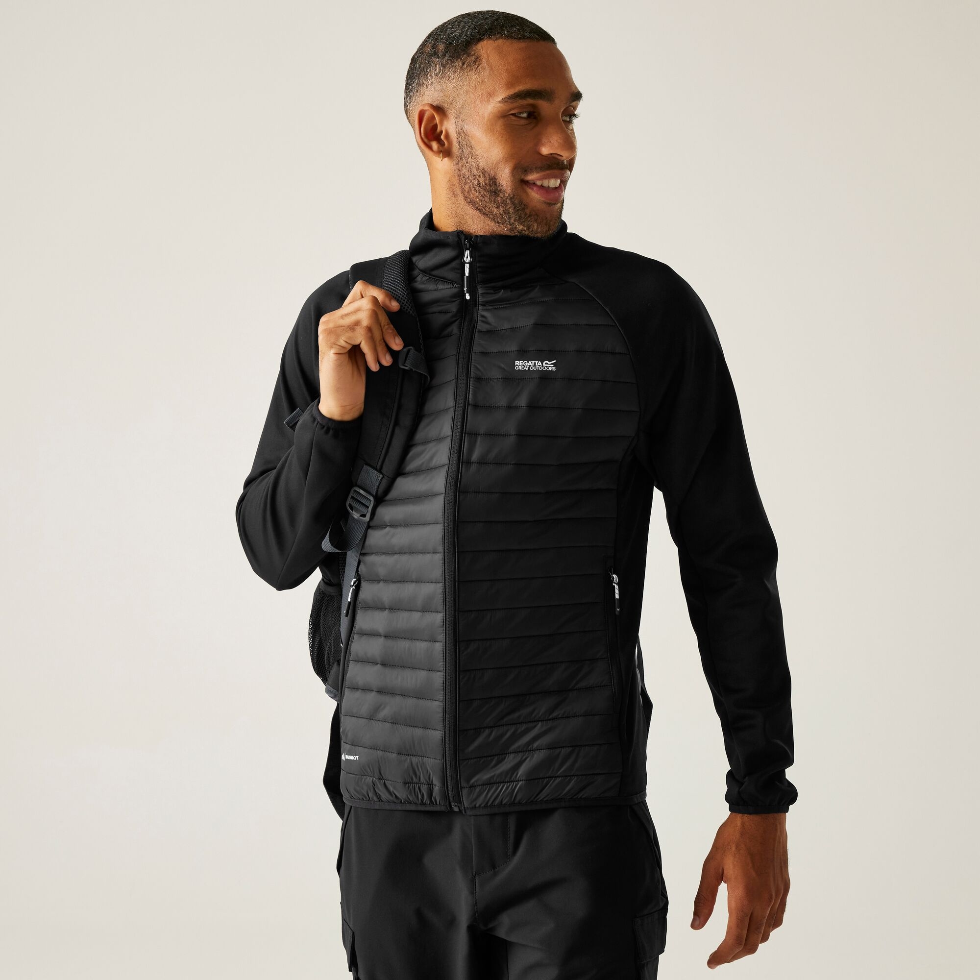 Kurtka męska hybrydowa Clumber Czarny