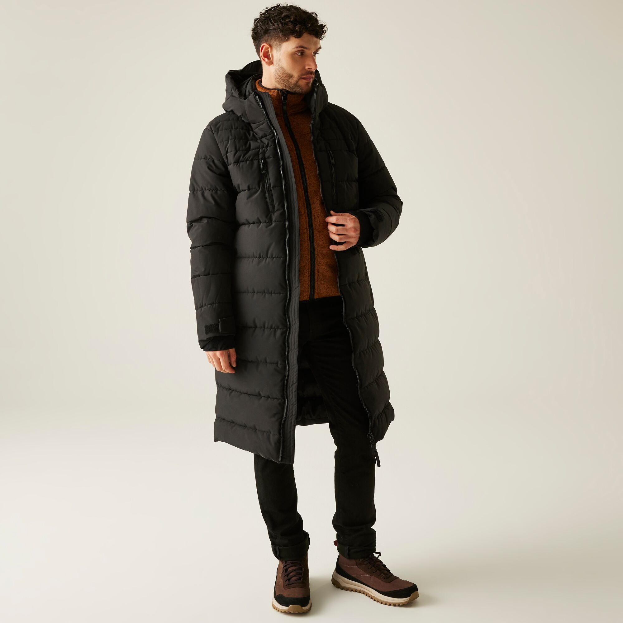 Regatta Płaszcz męski zimowy ocieplany Mottere Czarny