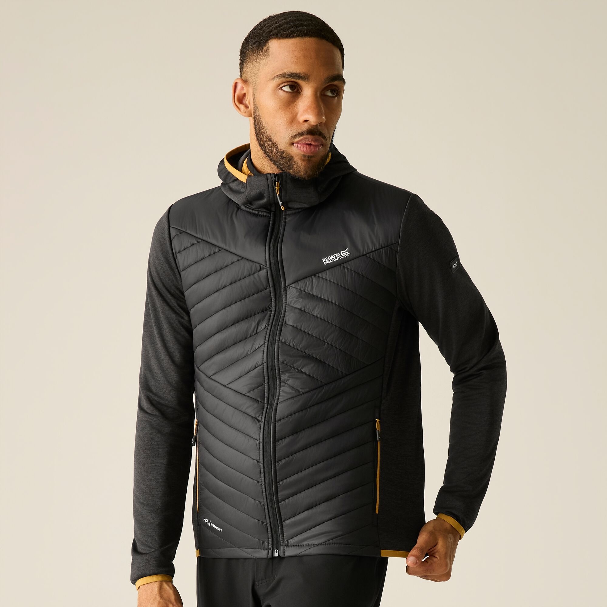 Regatta Men's Andreson Marl Hybrid Jacket - Black Extra Large