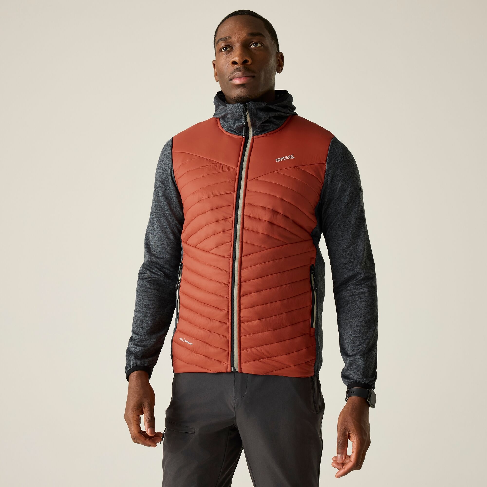 Regatta Kurtka męska hybrydowa Andreson Marl Pomarańczowy