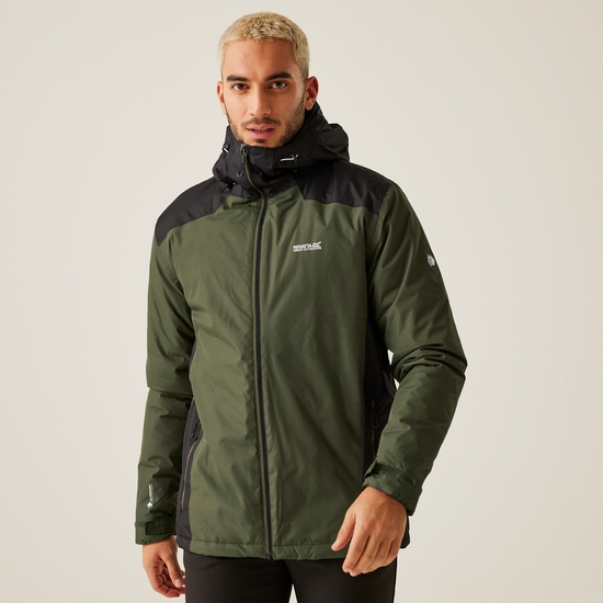 Men's Thornridge II Waterproof Insulated Jacket Dark Khaki Black