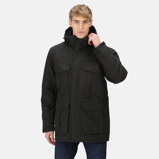 Men's Palben Waterproof Insulated Parka Jacket Black
