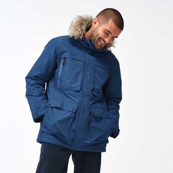 Men's Volter Waterproof Insulated Parka Heated Jacket Admiral Blue