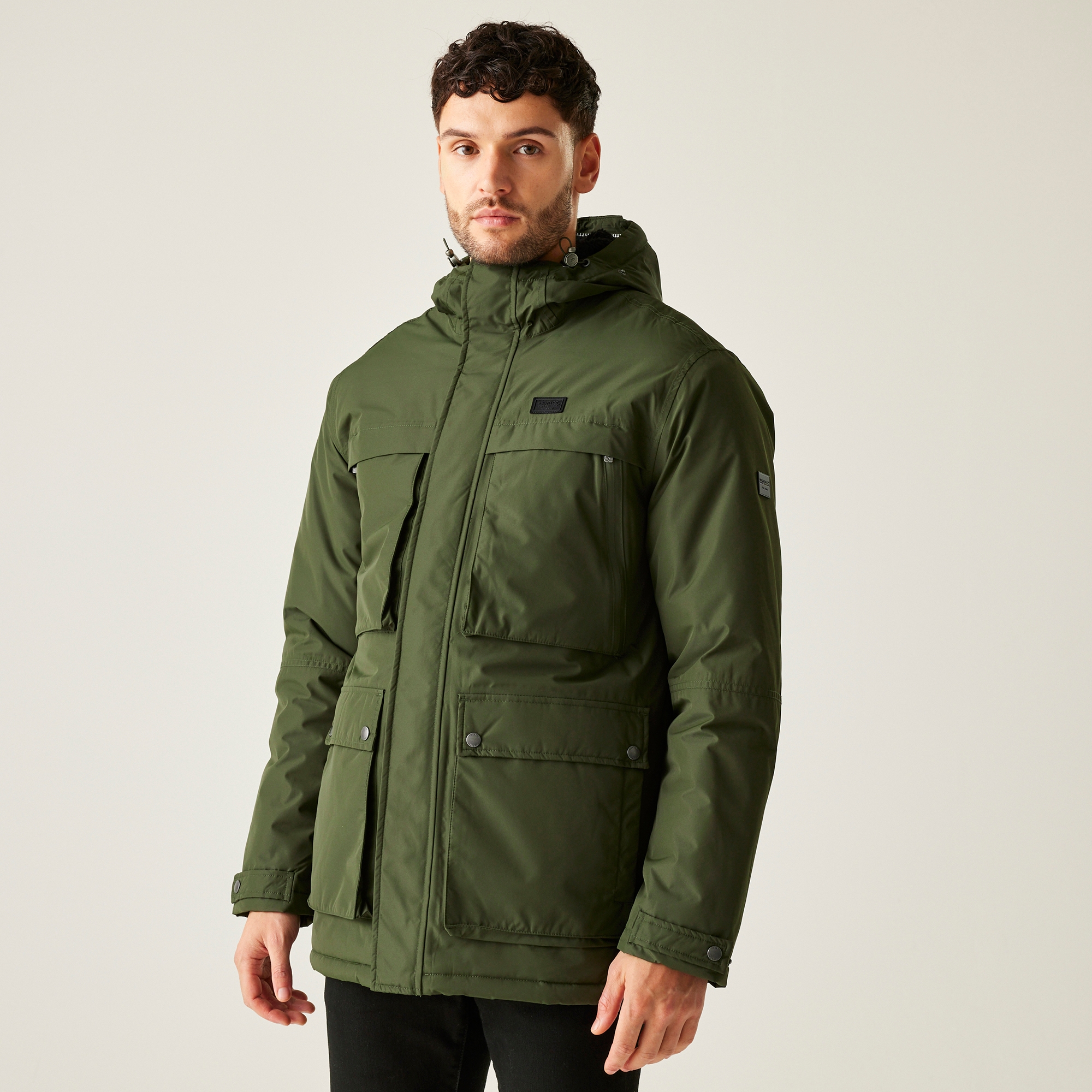 Regatta Męska kurtka zimowa parka podgrzewana Volter Ciemne khaki