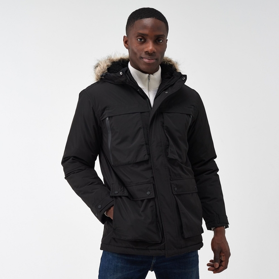 Men's Volter Waterproof Insulated Parka Heated Jacket Black