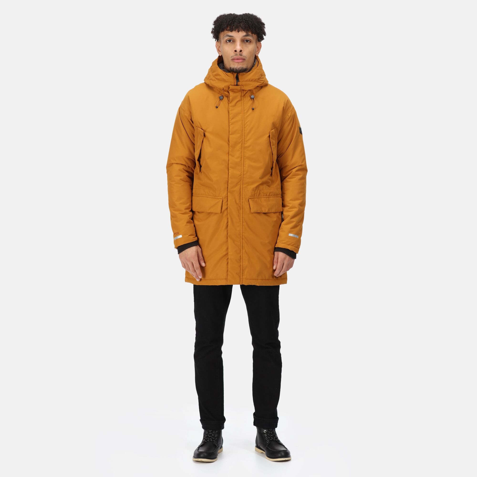 Regatta Męska kurtka parka ocieplana przeciwdeszczowa Tavaris Miodowy