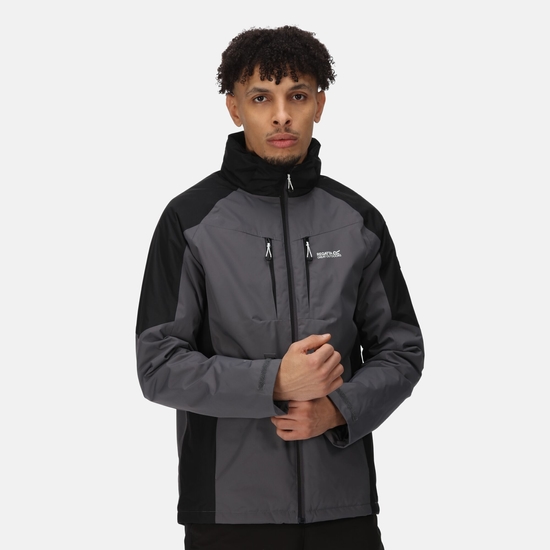 Men's Winter Calderdale Waterproof Jacket Dark Grey Black