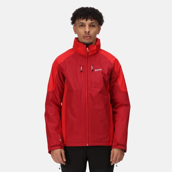 Men's Winter Calderdale Waterproof Jacket Dark Red Chinese Red