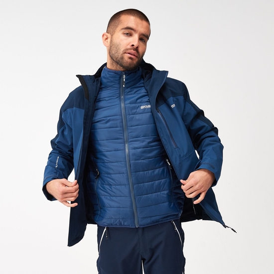 Wentwoord VIII Homme Veste imperméable 2-en-1 Bleu