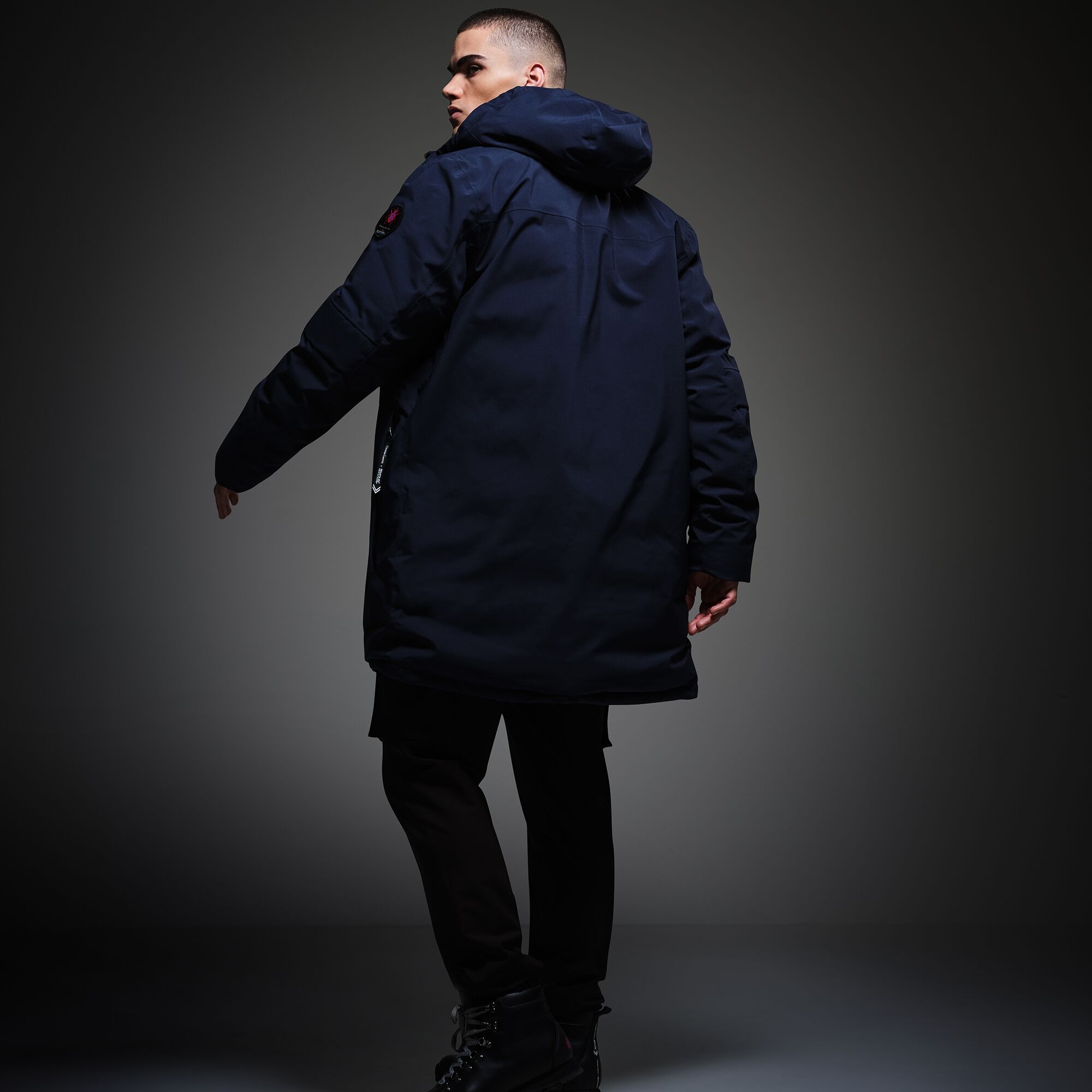 Regatta Christian Lacroix Kurtka przeciwdeszczowa męska ocieplana długa Lauris Granatowy
