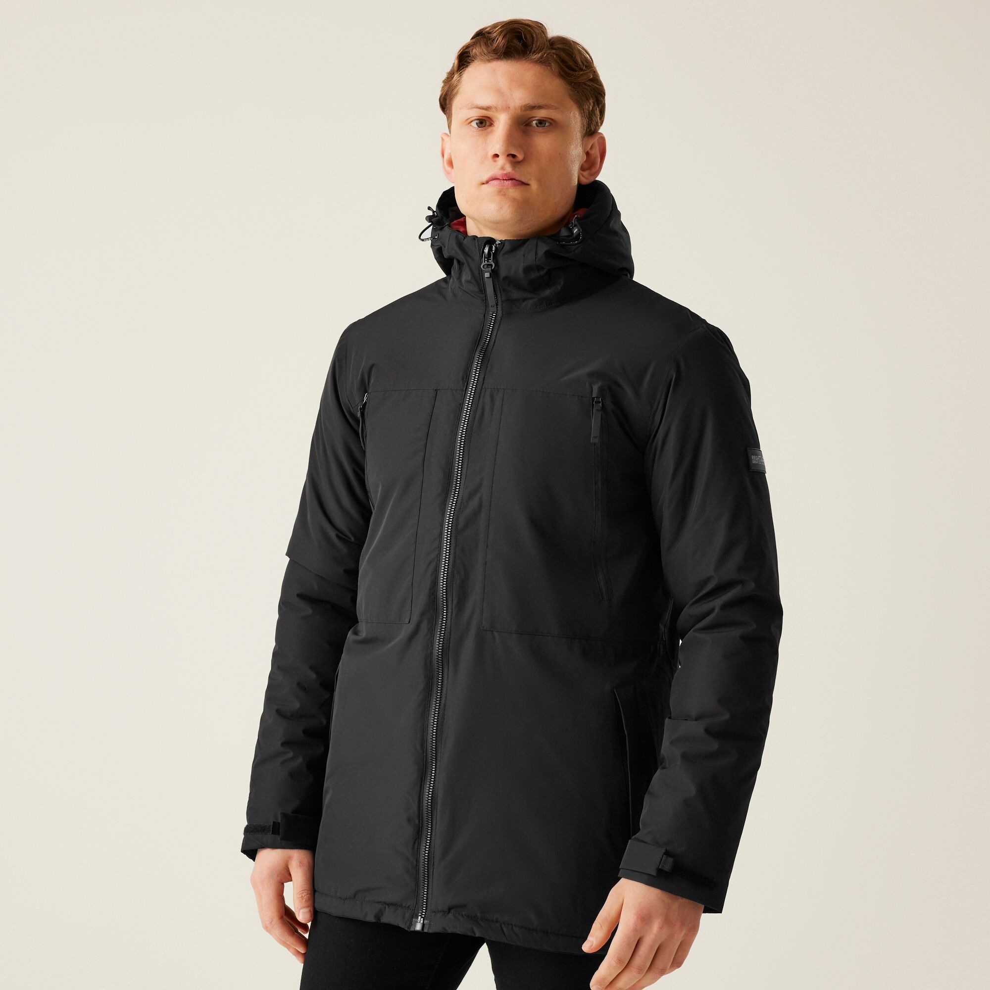 Regatta Męska Kurtka Przejściowa Przeciwdeszczowa Ocieplana Larrick Czarny, Rozmiar: 5Xl