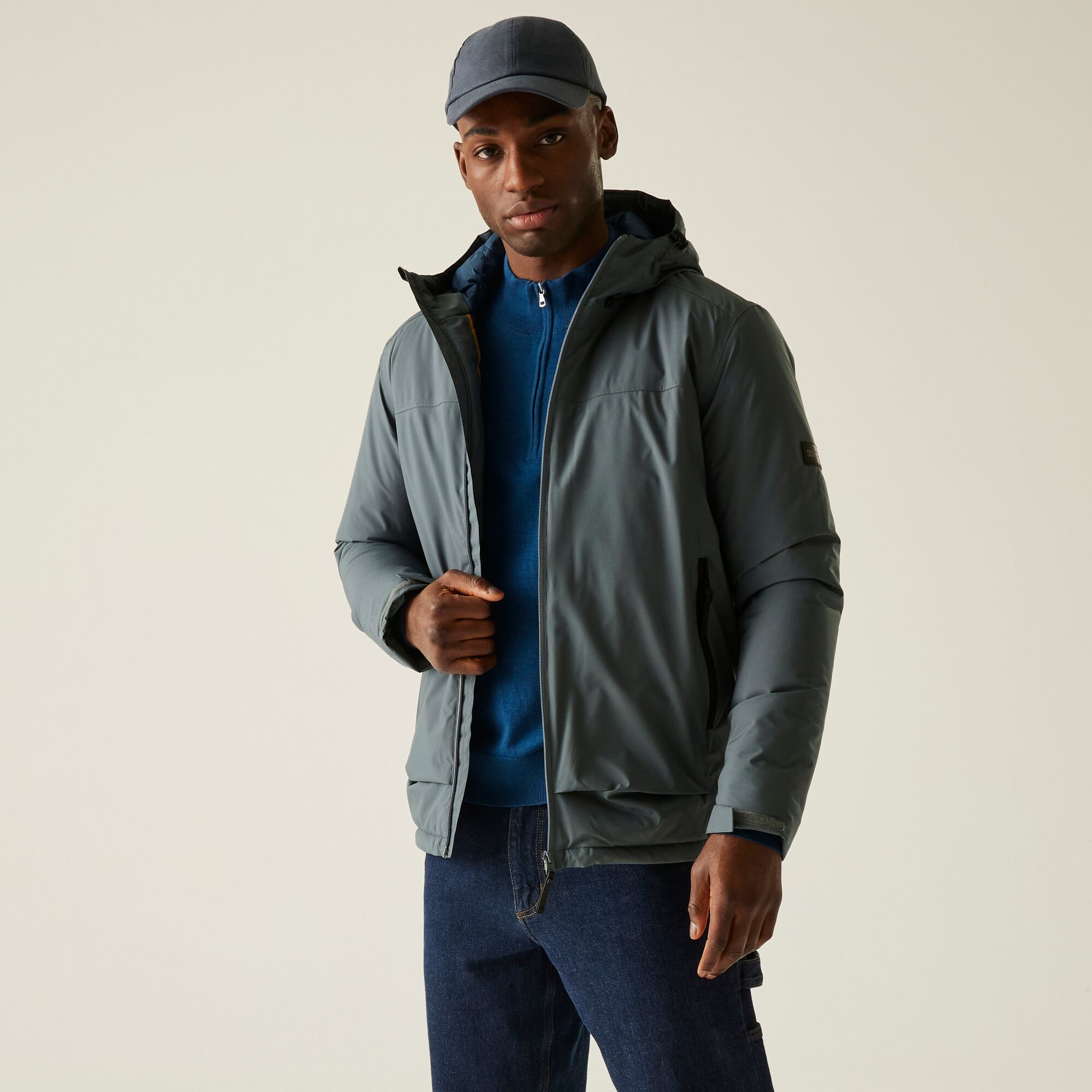 Regatta Kurtka męska przejściowa przeciwdeszczowa Winsar Szary