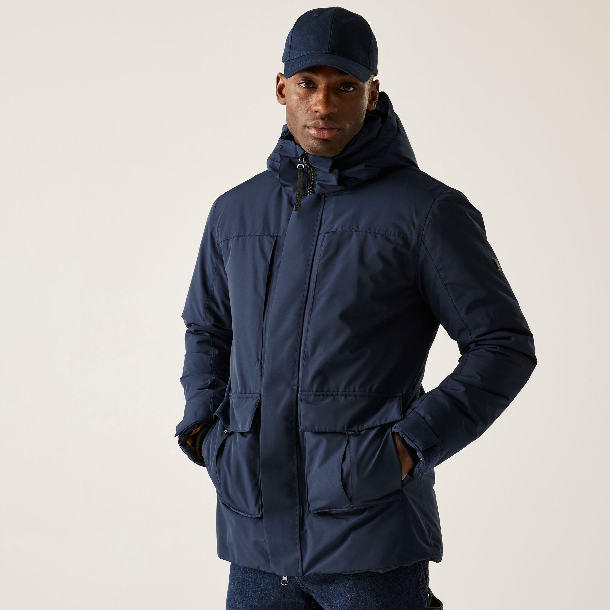 Regatta Kurtka męska zimowa ocieplana przeciwdeszczowa Marron Niebieski