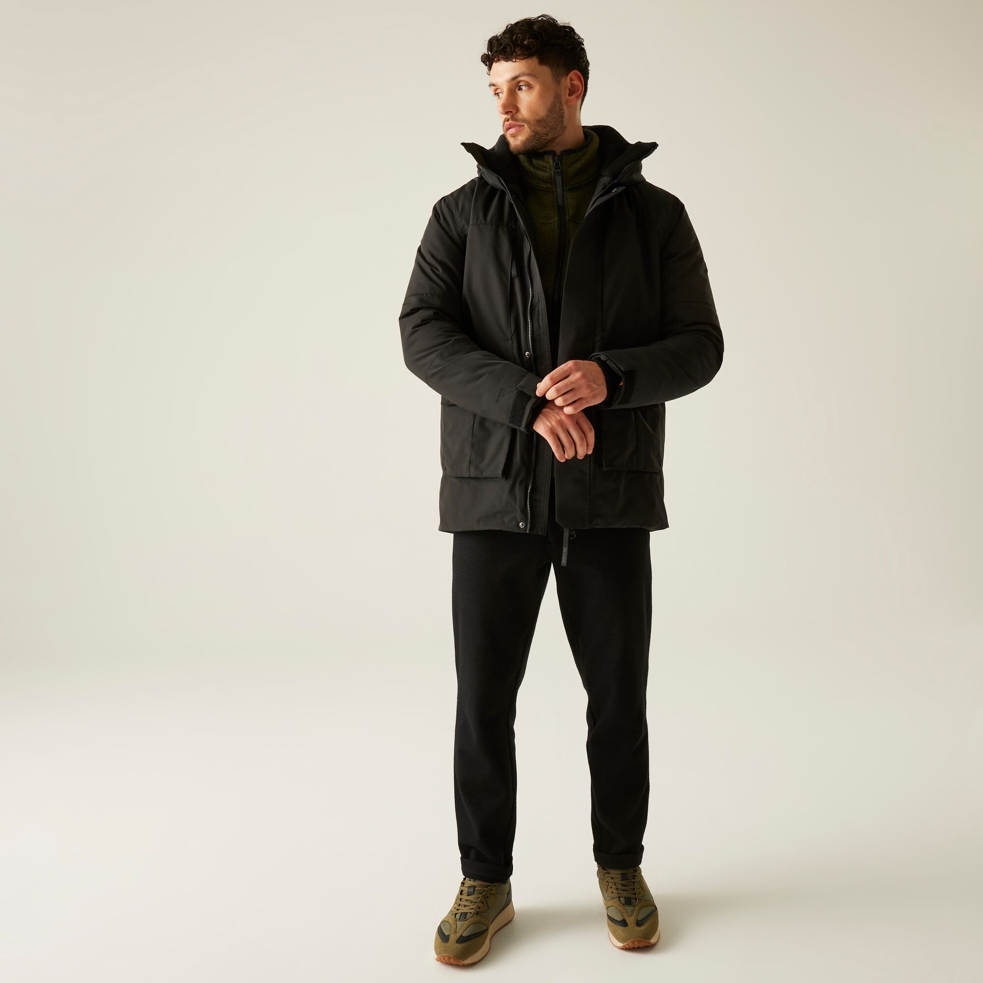 Regatta Kurtka męska zimowa ocieplana przeciwdeszczowa Marron Czarny