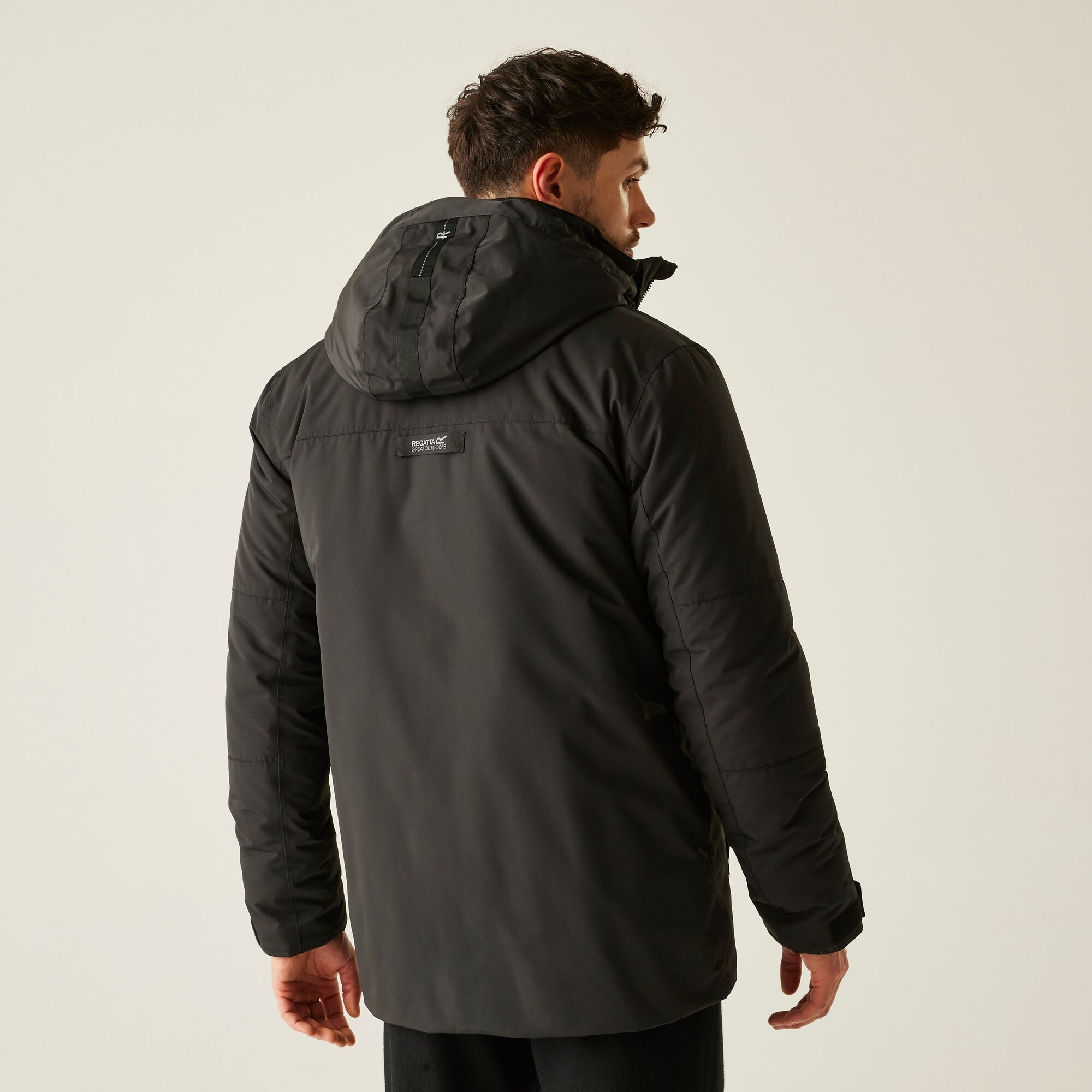 Regatta Kurtka męska zimowa ocieplana przeciwdeszczowa Marron Czarny