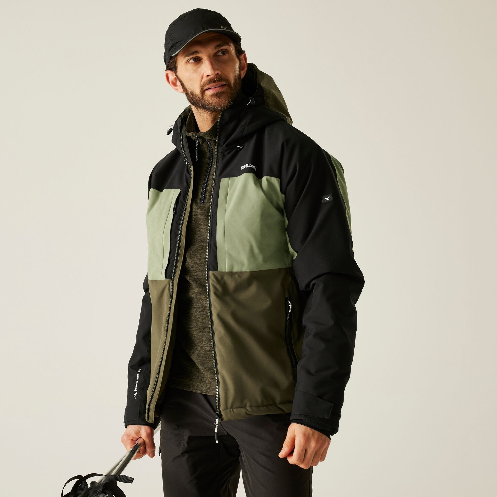 Regatta Kurtka męska przejściowa ocieplana przeciwdeszczowa Maland Zielony