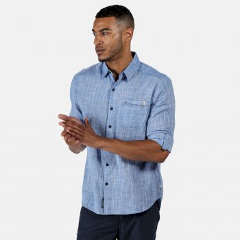 Chemise Homme manches longues BANNING Bleu