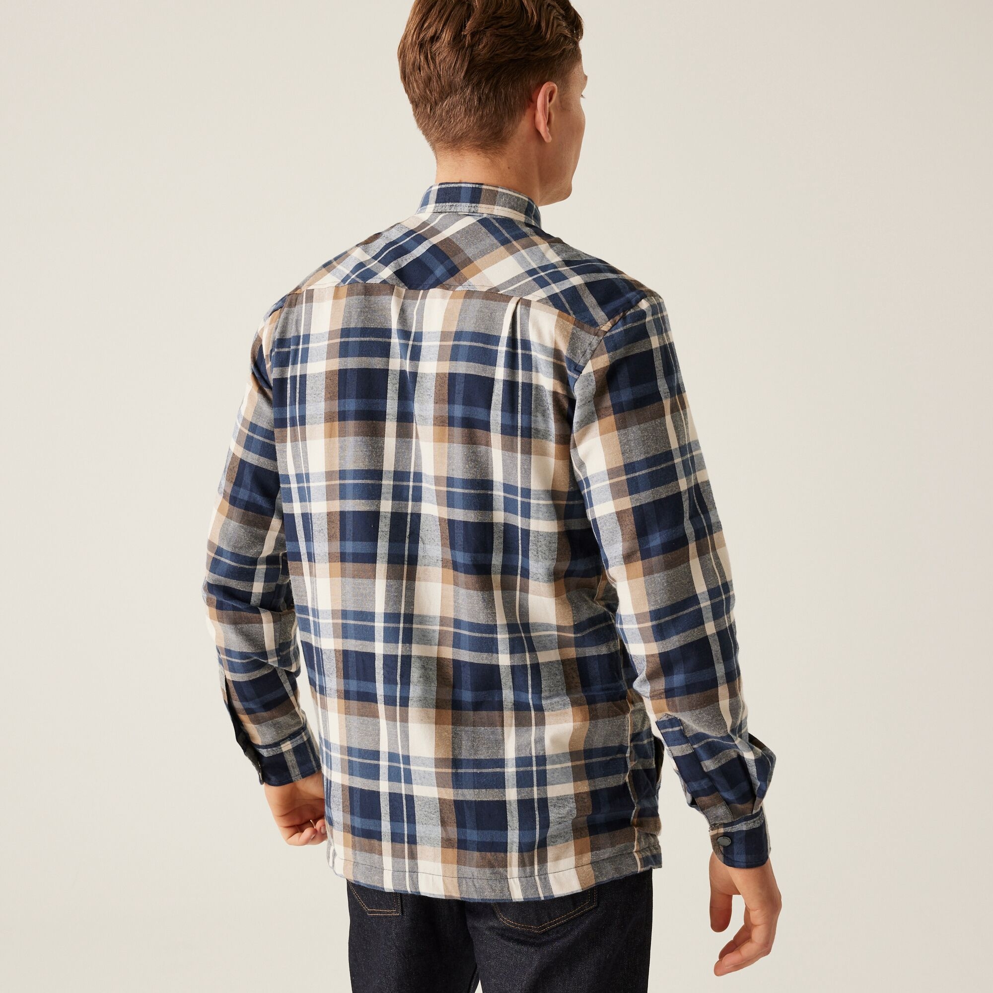 Regatta Męska koszula Thamos Granatowy w kratę