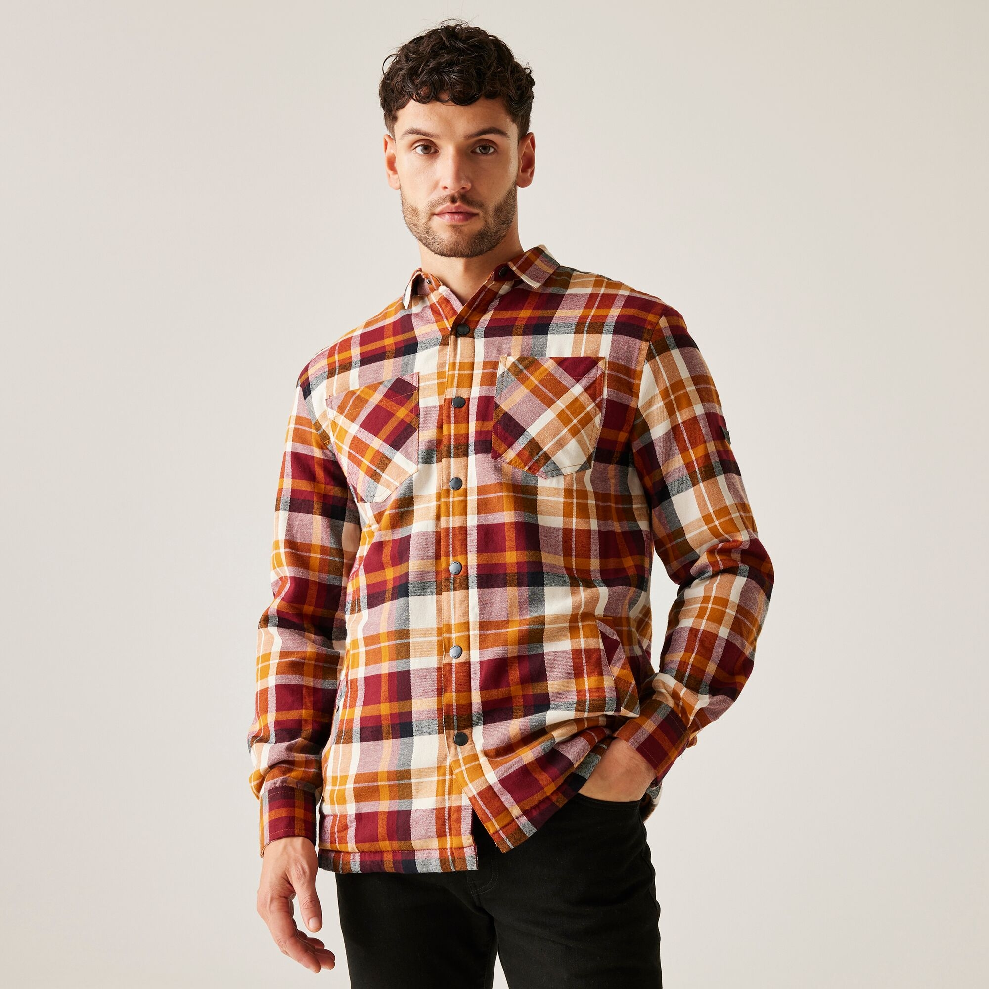 Regatta Męska koszula Thamos Brązowy w kratę