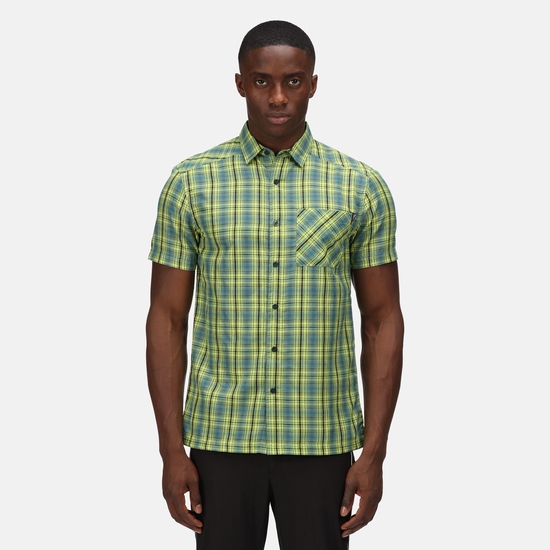 Men's Kalambo VI Short Sleeve Check Shirt Pacific Green Check