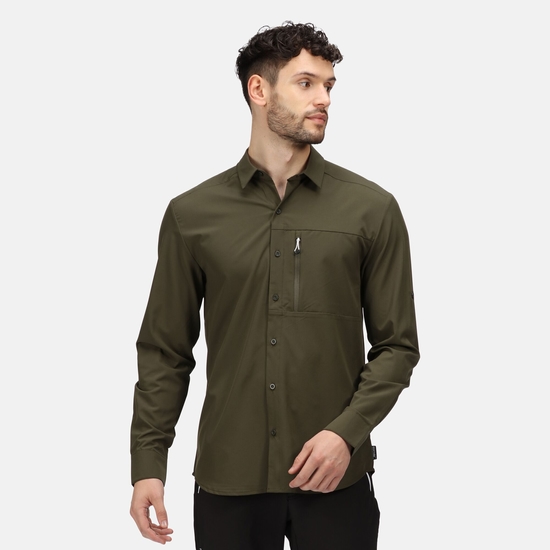 Men's Highton Long Sleeve Shirt Dark Khaki