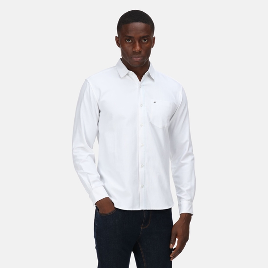 Men's Brycen Long Sleeve Shirt White Oxford 