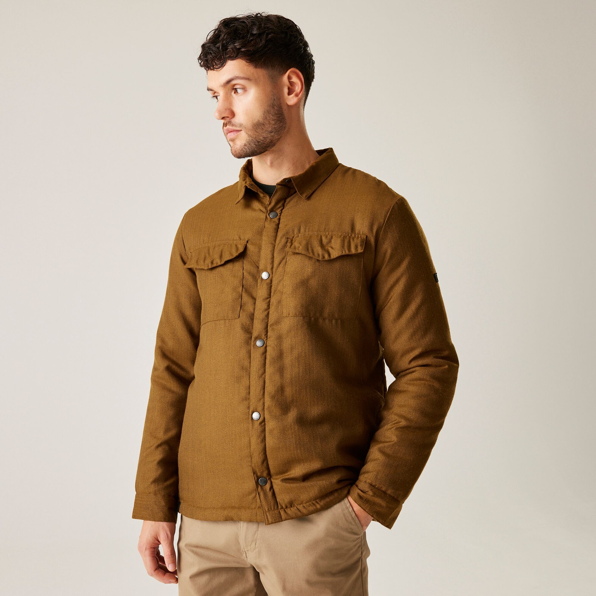 Regatta Męska koszula ocieplana Gawayne Miodowy