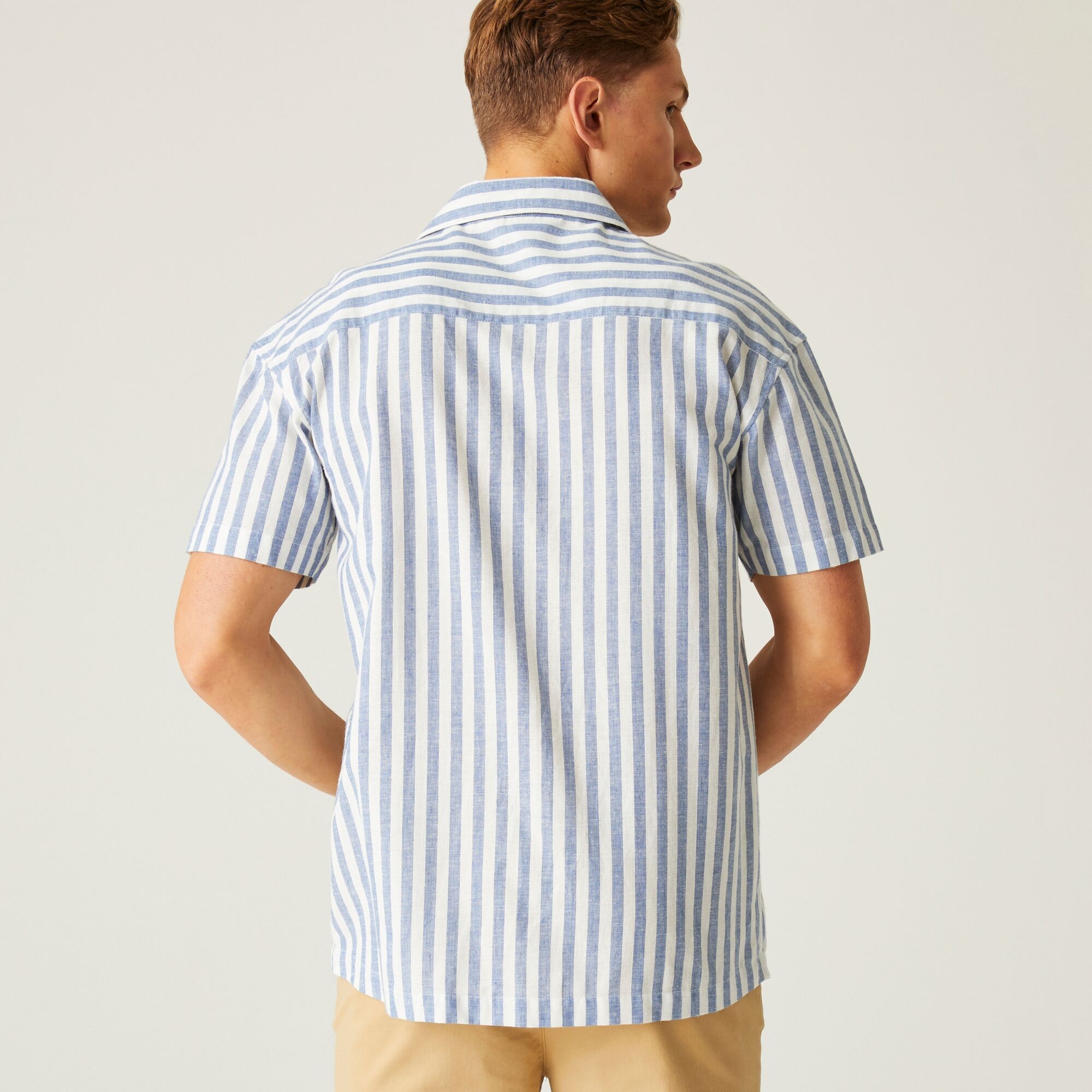 Regatta Męska koszula z krótkim rękawem Shorebay II Niebieski