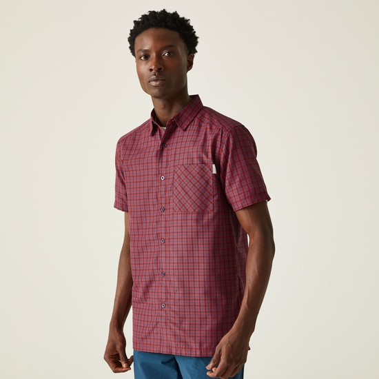 Kalambo VIII Homme Chemise à manches courtes Rouge