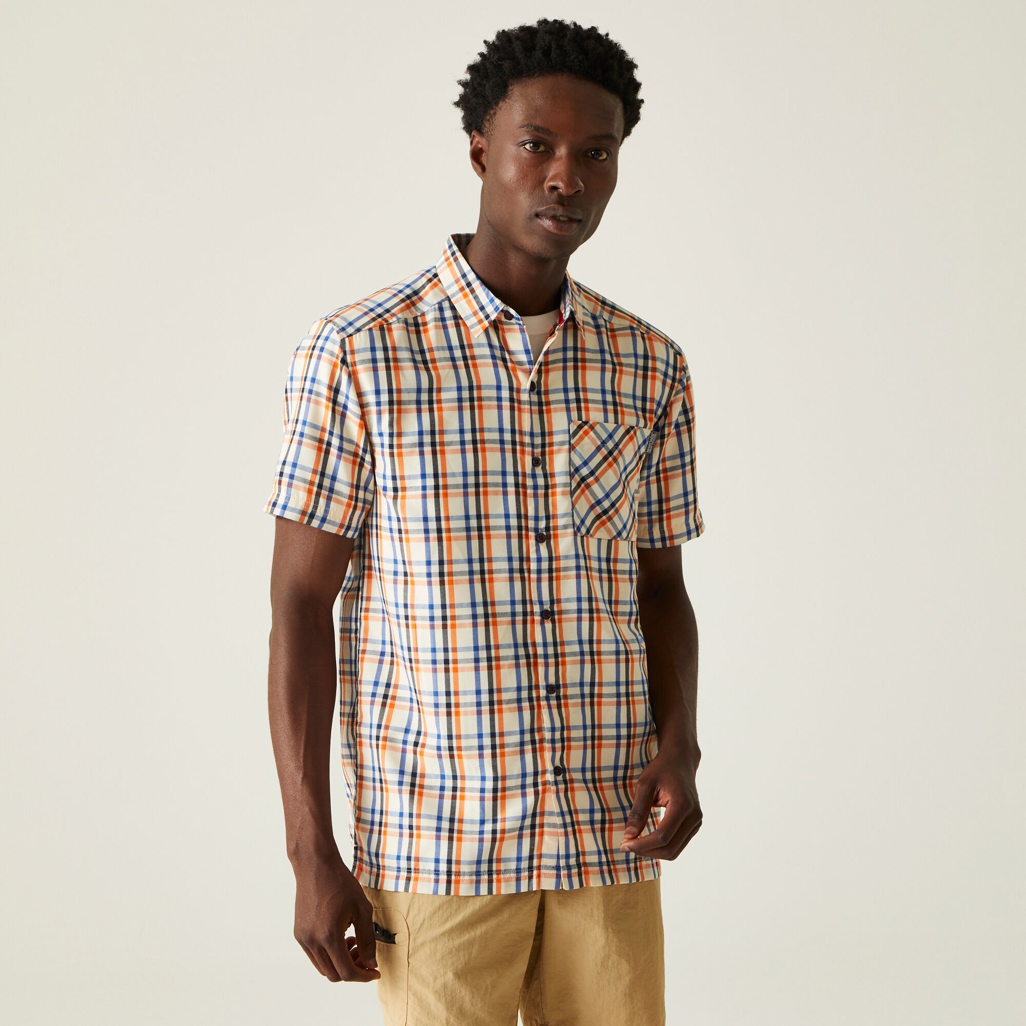 Regatta Męska koszula z krótkim rękawem Mindano VIII Granatowy