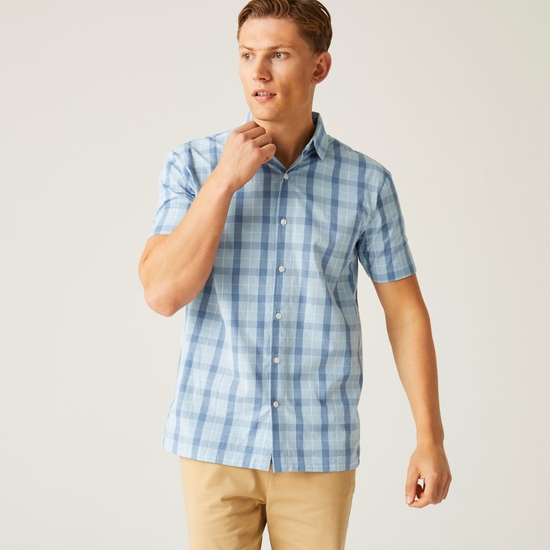 Denmoor Homme Chemise Bleu