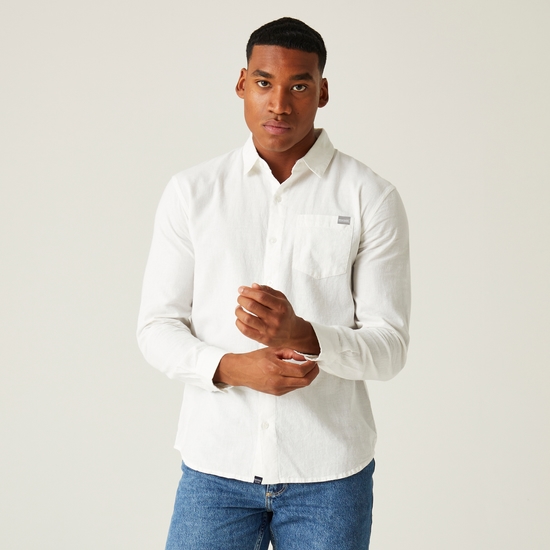 Men's Babbinswood Shirt White Linen