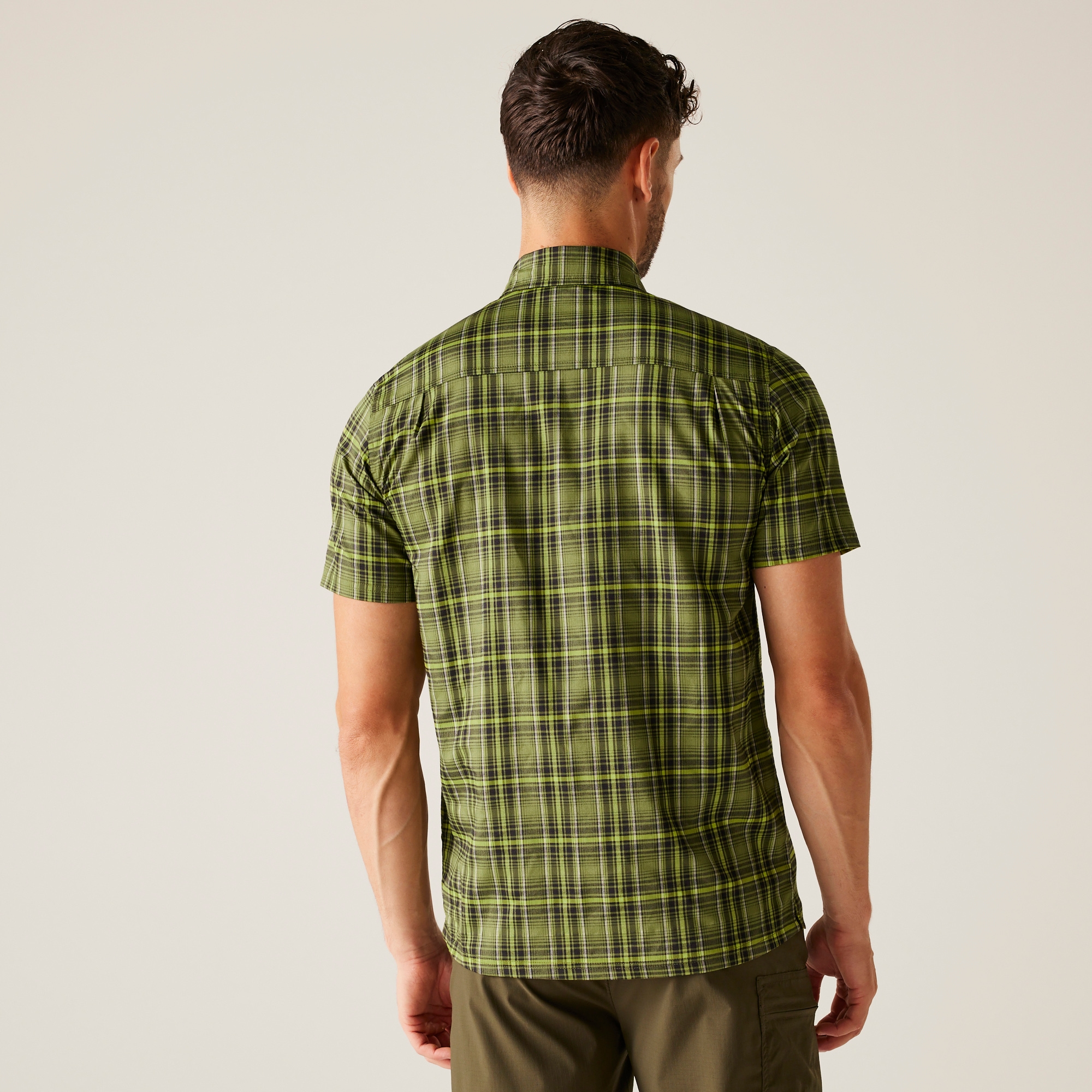 Regatta Męska koszula z krótkim rękawem Begarno Zielony