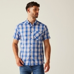 White Olympian Blue Check