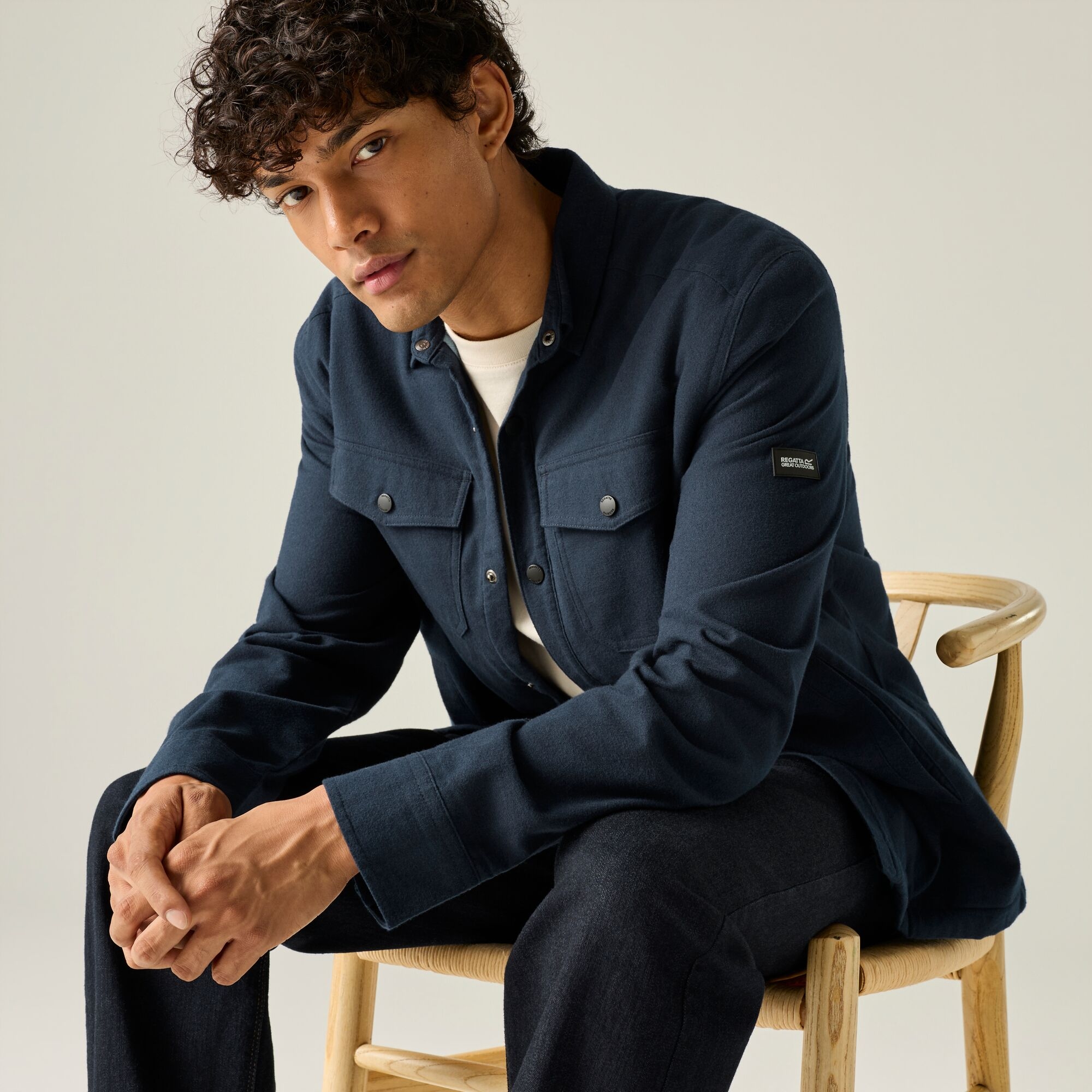 Regatta Men's Spennith Shacket Shirt - Blue Small