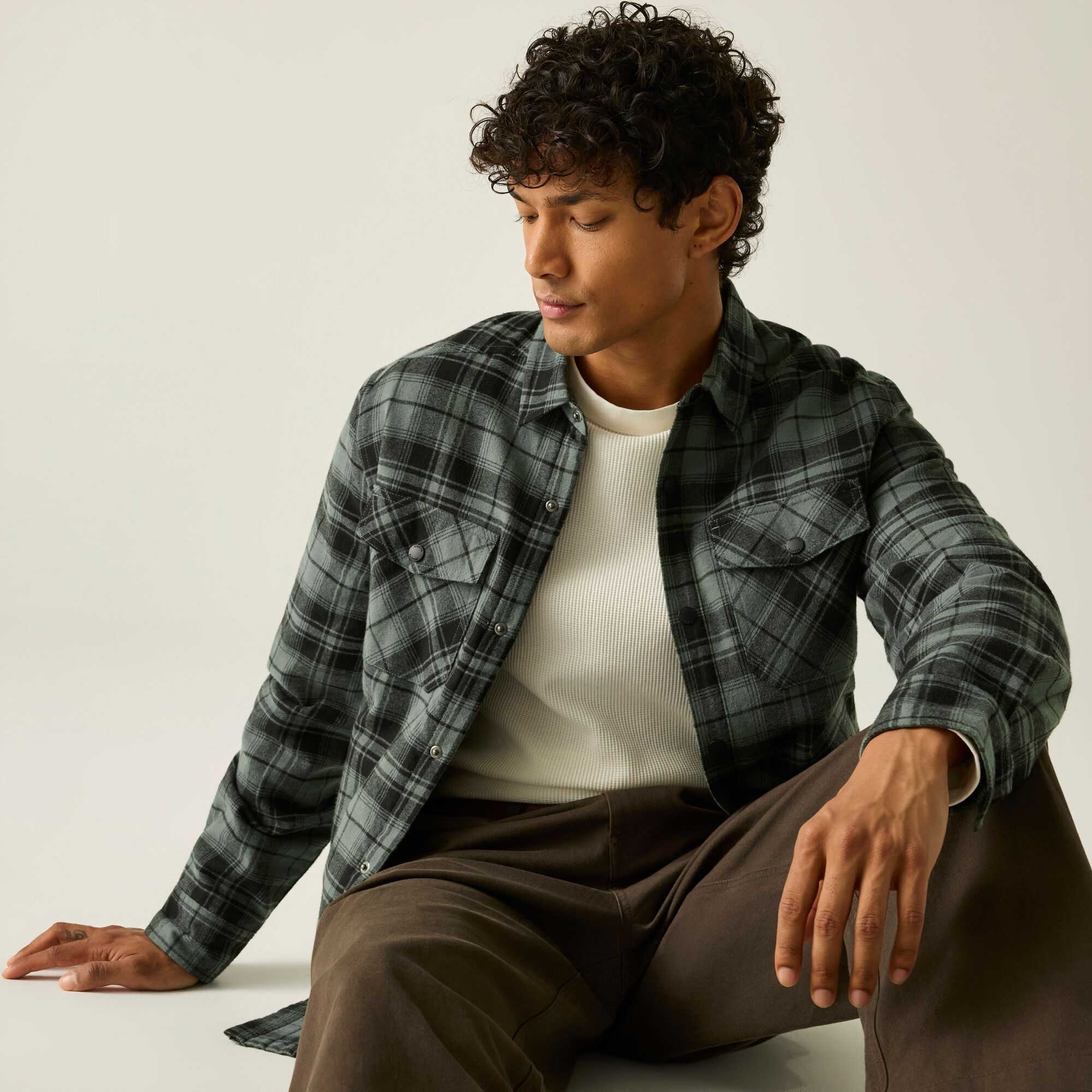 Regatta Men's Spennith Shacket Shirt - Green Small