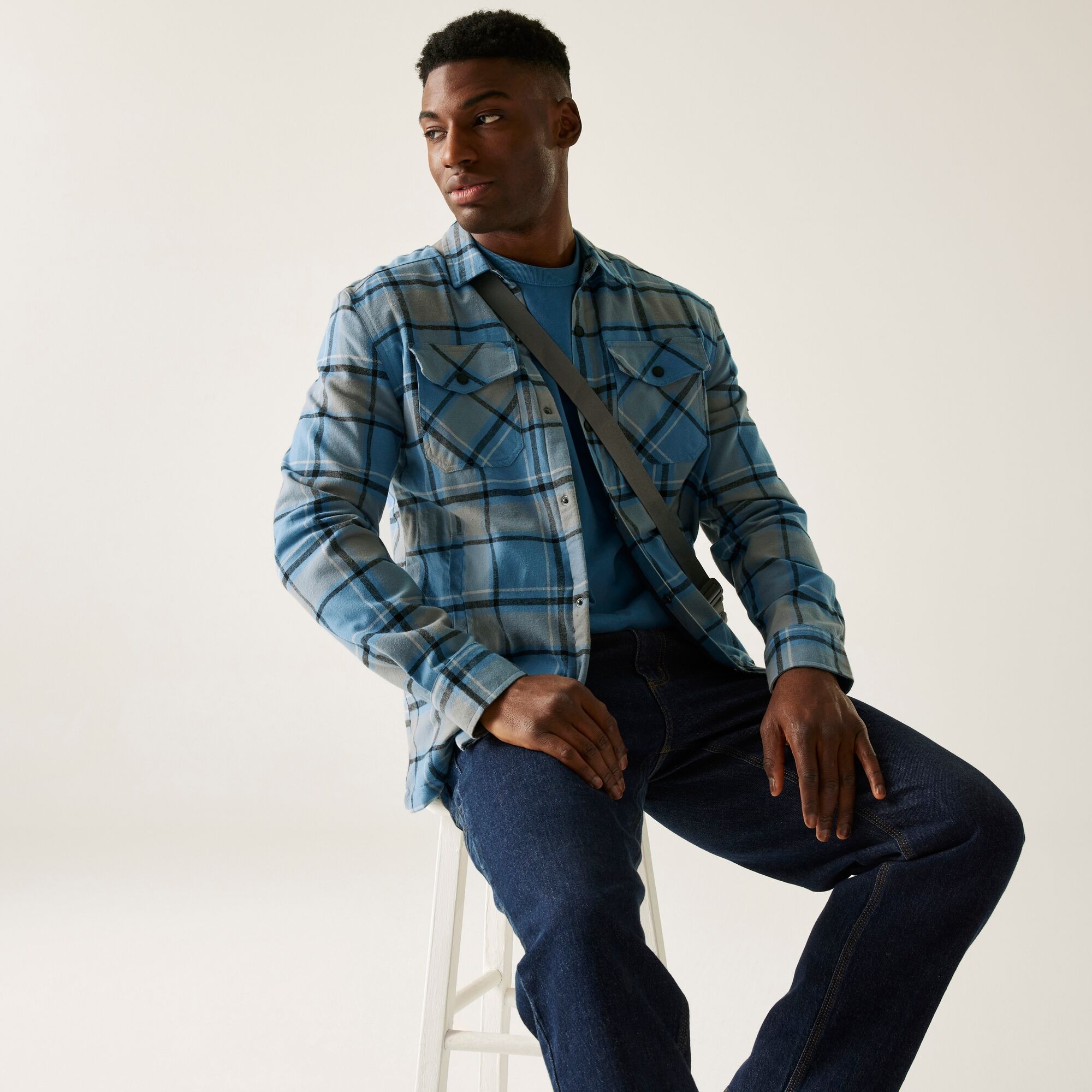 Regatta Koszula męska Spennith Shacket Szary