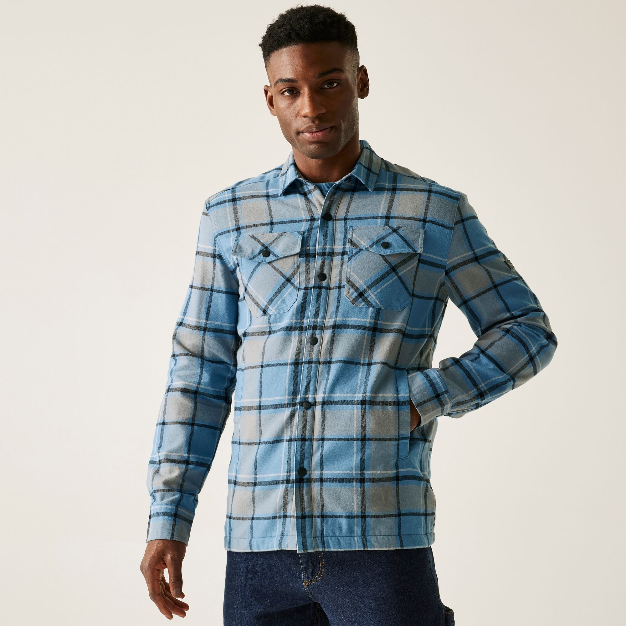 Regatta Koszula męska Spennith Shacket Szary