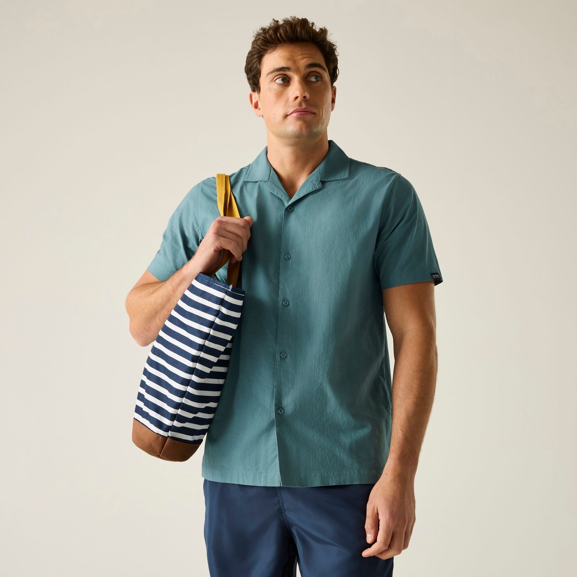 Regatta Koszula męska z krótkim rękawem Hadlin Zielony