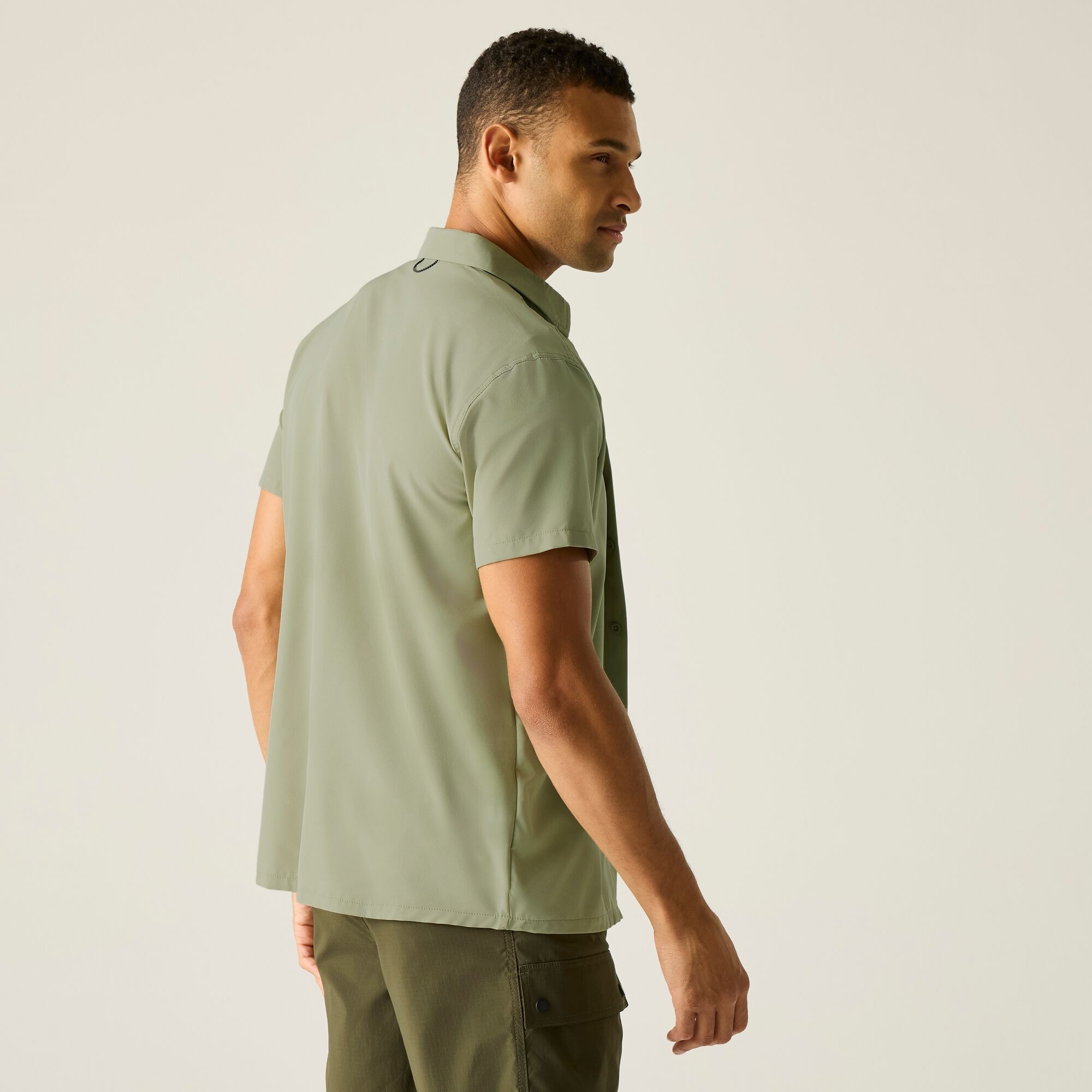 Regatta Koszula męska z krótkim rękawem Travel Light przeciw insektom Zielony