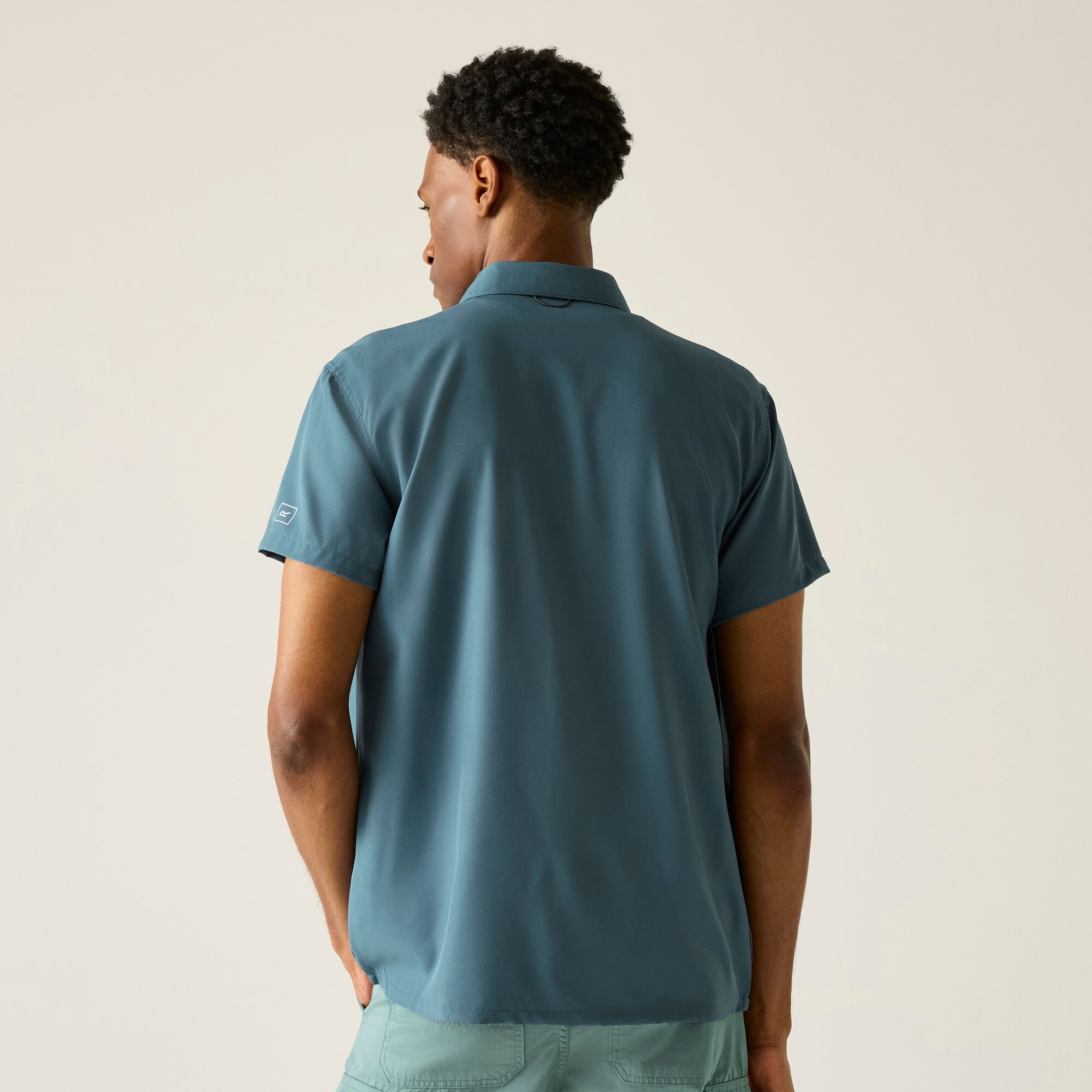 Regatta Regatta Koszula męska z krótkim rękawem Travel Light przeciw insektom Niebieski