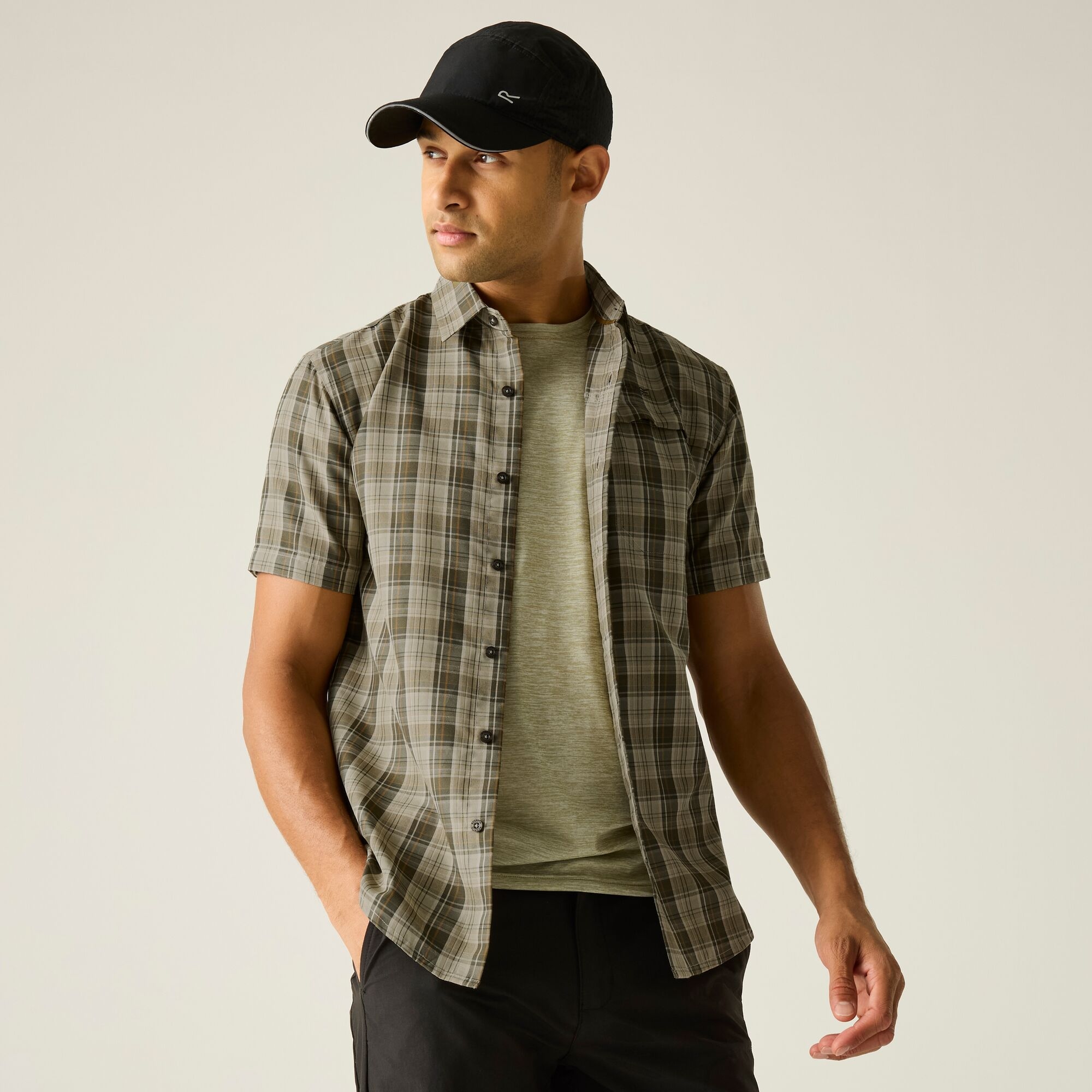 Regatta   Koszula męska z krótkim rękawem Mindano Zielony