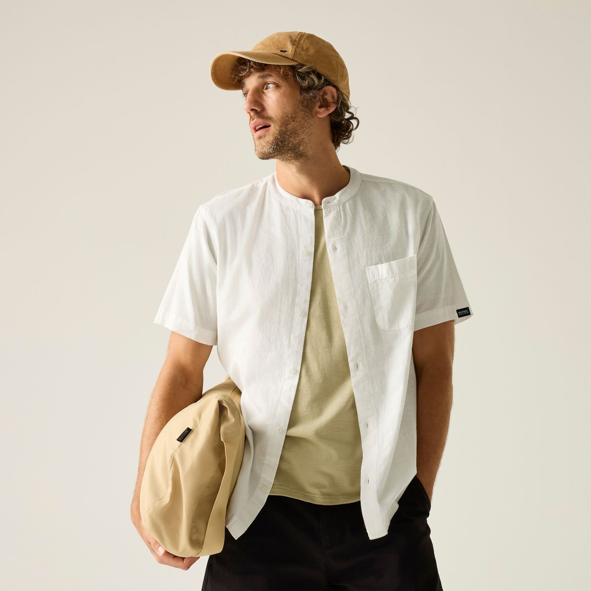 Regatta   Koszula męska z krótkim rękawem Lovrey Biały