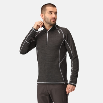 Regatta Yonder Quick Dry Grid Fabric Performance Wicking Zip Neck Fleece T-Shirts/Polos/Gilets Homme