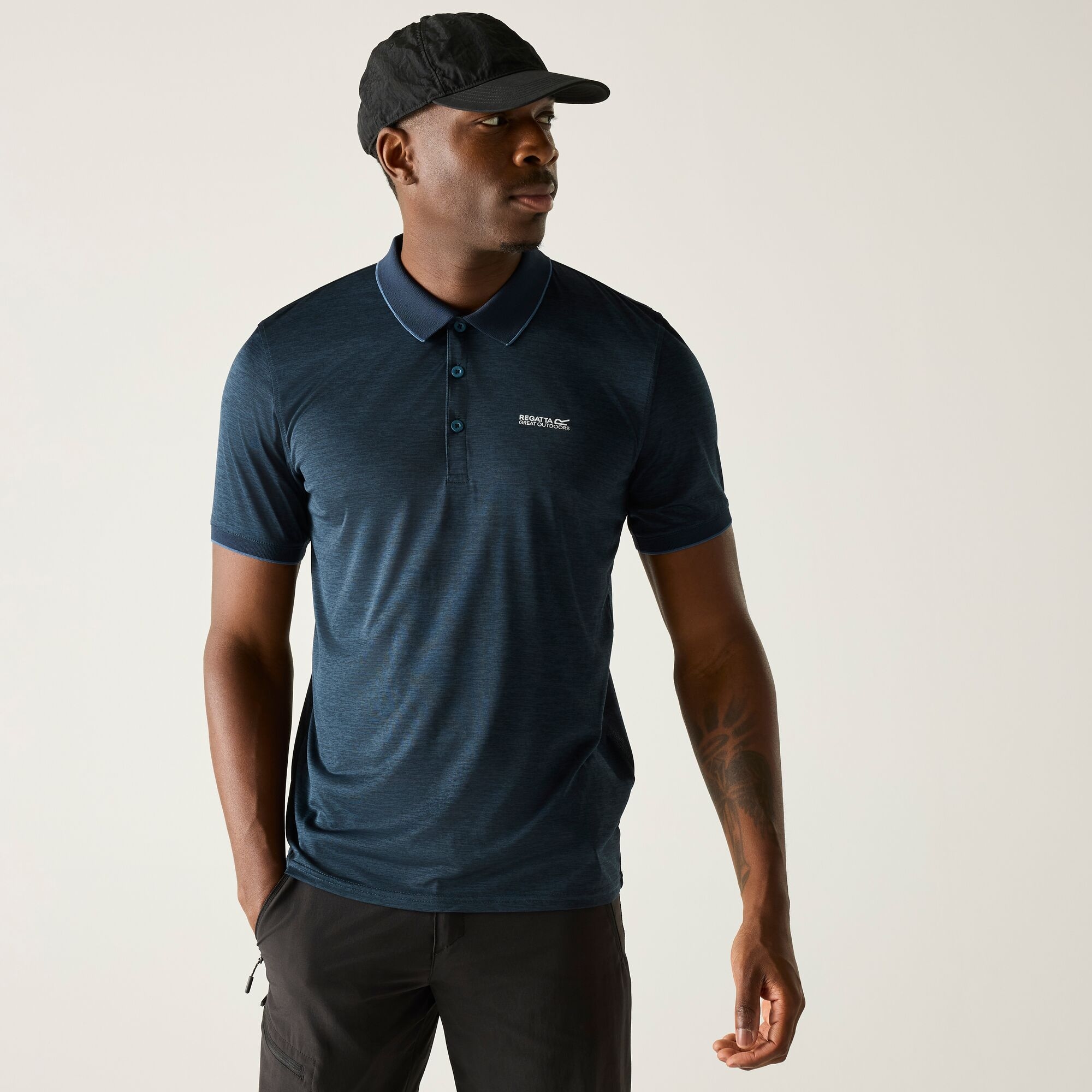 Regatta Men's Remex Ii Jersey Polo Shirt - Blue Large - Image 4