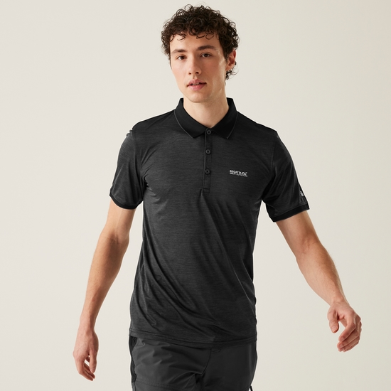 Men's Remex II Jersey Polo Shirt Black 